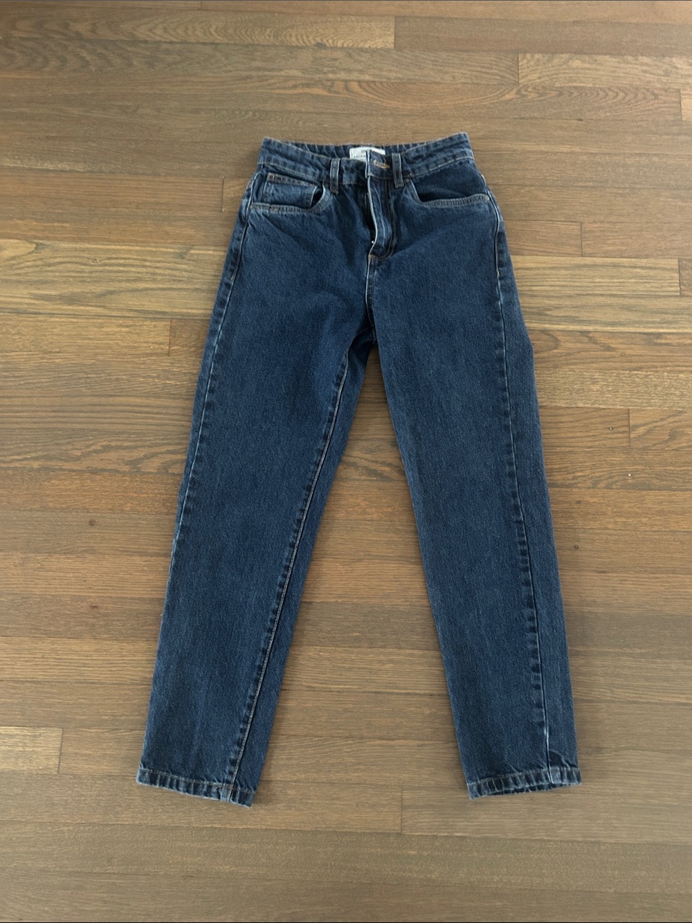 Cotton On Navy High-Rise Straight Jeans